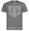 Чоловіча футболка Медведь геометрия Графіт фото