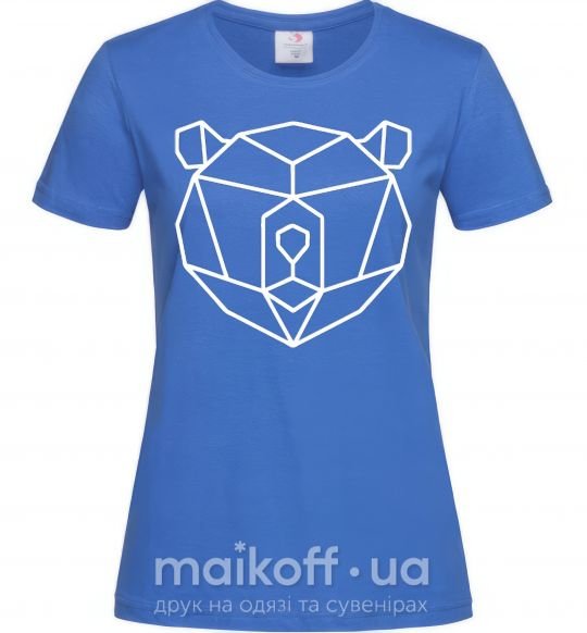Жіноча футболка Медведь геометрия Яскраво-синій фото