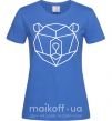 Жіноча футболка Медведь геометрия Яскраво-синій фото