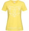 Жіноча футболка Медведь геометрия Лимонний фото
