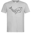 Мужская футболка Кит геометрія Серый Мужская футболка Кит геометрія Серый фото