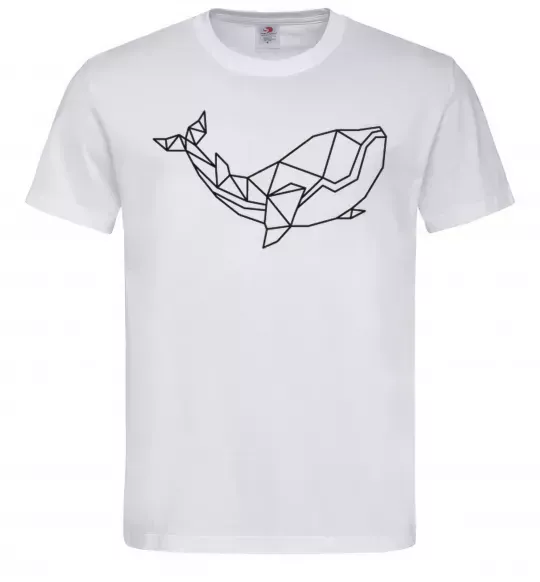 Мужская футболка Кит геометрія Белый фото