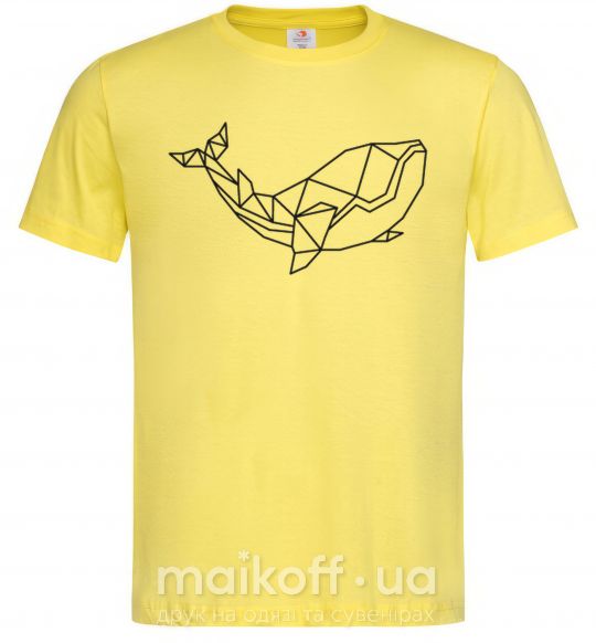 Чоловіча футболка Кит геометрия Лимонний фото