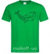 Мужская футболка Кит геометрия Зеленый фото