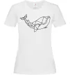 Жіноча футболка Кит геометрія Білий фото