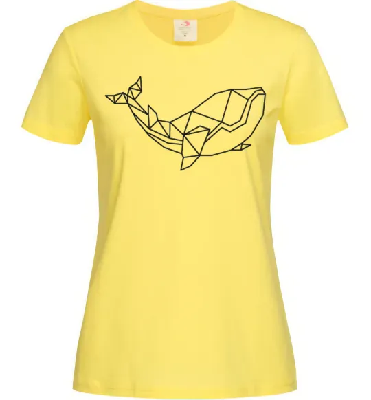 Жіноча футболка Кит геометрія Лимонний фото