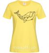 Жіноча футболка Кит геометрия Лимонний фото