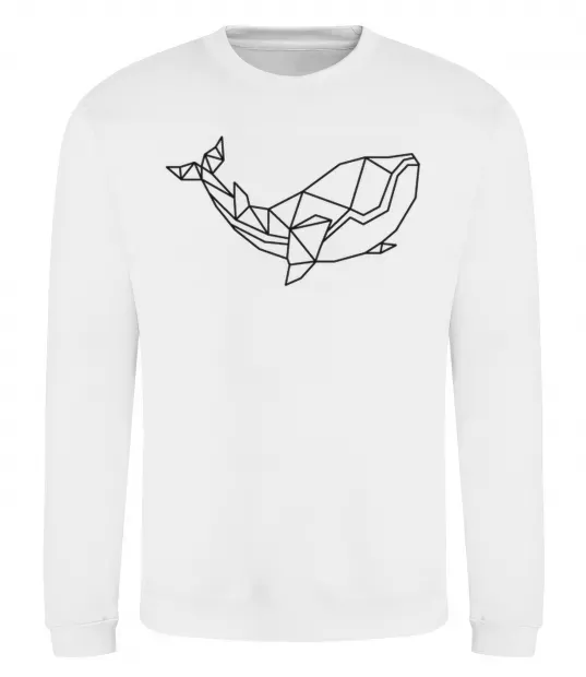 Світшот Кит геометрія Білий фото