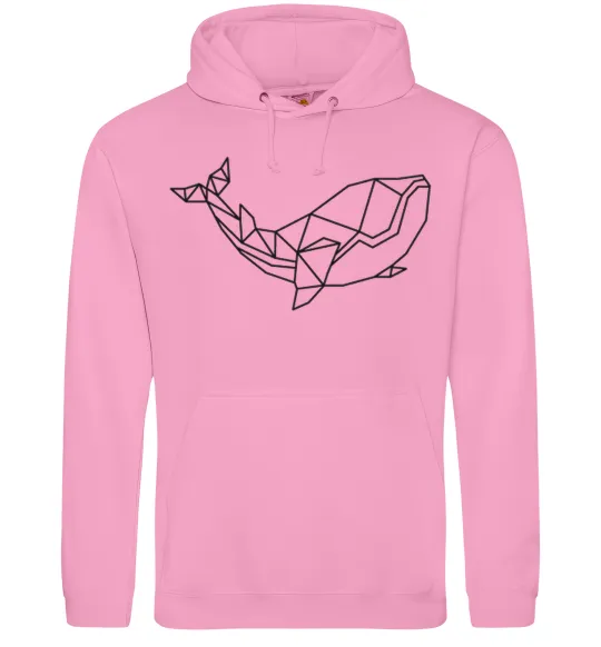 Жіноча толстовка (худі) Кит геометрія Рожевий фото