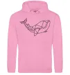 Жіноча толстовка (худі) Кит геометрія Рожевий фото