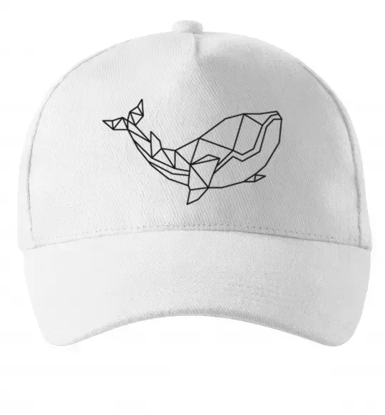 Кепка Кит геометрія Білий фото