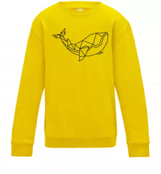 Детский Свитшот Кит геометрія Солнечно желтый фото