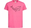 Детская футболка Кит геометрія Ярко-розовый Детская футболка Кит геометрія Ярко-розовый фото