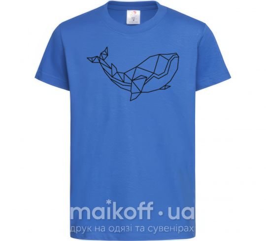 Детская футболка Кит геометрия Ярко-синий фото