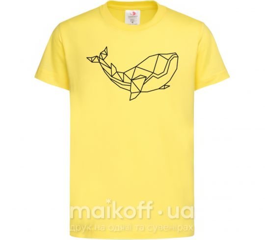 Дитяча футболка Кит геометрия Лимонний фото