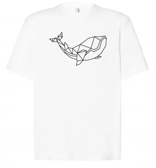 Футболка Оверсайз Кит геометрія Білий фото