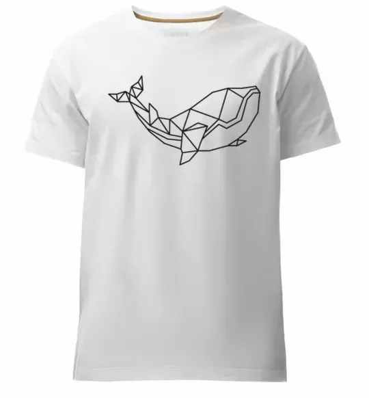 Мужская премиум футболка Кит геометрія Белый фото