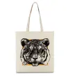 Еко-сумка Тигр рамка Бежевий фото