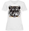 Женская футболка Тигр рамка Белый фото