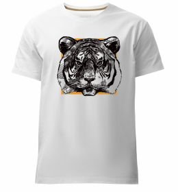Мужская премиум футболка Тигр рамка