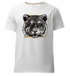 Мужская премиум футболка Тигр рамка Белый фото