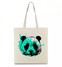 Эко-сумка Панда рамен Бежевый фото