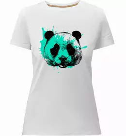 Женская премиум футболка GANGSTA PANDA Белый фото