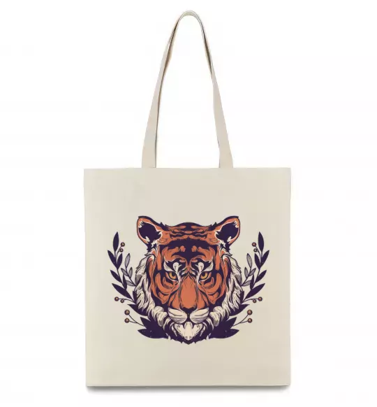 Эко-сумка Реалістичний тигр Бежевый фото