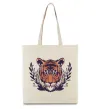 Эко-сумка Реалістичний тигр Бежевый фото