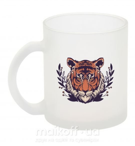 Чашка скляна Реалистичный тигр Фроузен фото