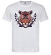 Мужская футболка Реалистичный тигр Белый фото