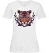 Жіноча футболка Реалистичный тигр Білий фото