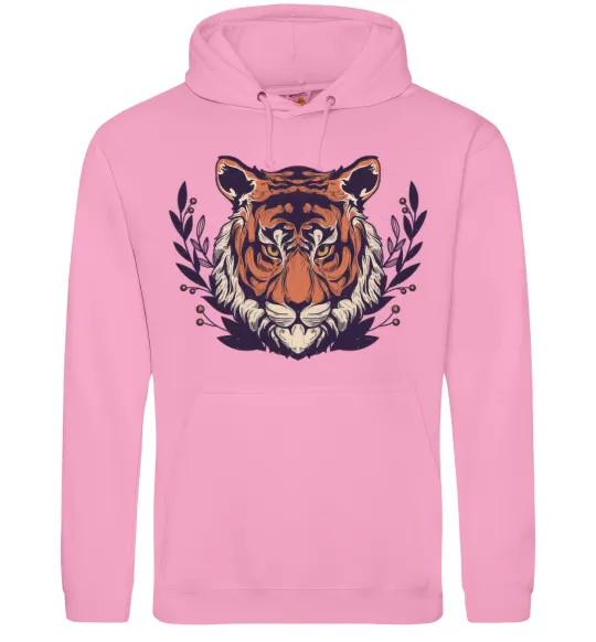 Жіноча толстовка (худі) Реалістичний тигр Рожевий фото