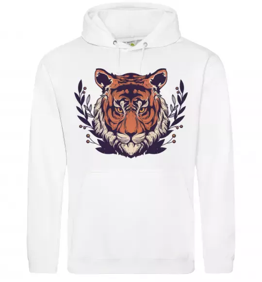 Жіноча толстовка (худі) Реалістичний тигр Білий фото