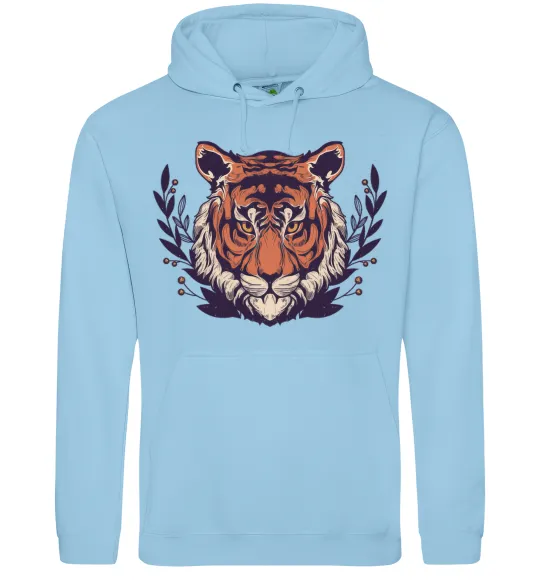 Жіноча толстовка (худі) Реалістичний тигр Блакитний фото