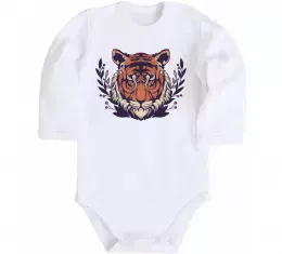 Детский боди Реалістичний тигр Белый фото
