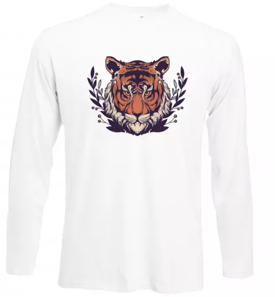 Лонгслив Реалістичний тигр Белый фото