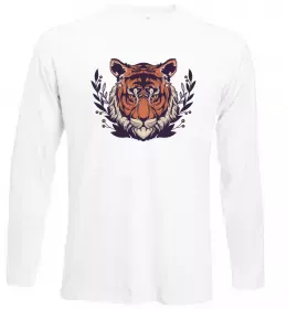 Лонгслів Реалістичний тигр Білий фото