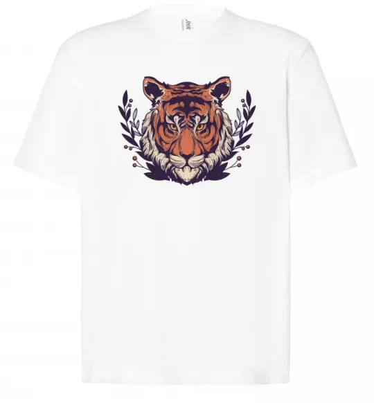 Футболка Оверсайз Реалістичний тигр Белый фото