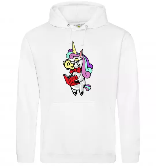 Женская толстовка (худи) Єдиноріг математик Белый фото