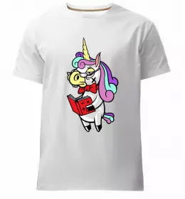 Мужская премиум футболка Одноріг з зіркою Белый фото