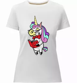 Женская премиум футболка Одноріг з зіркою Белый фото