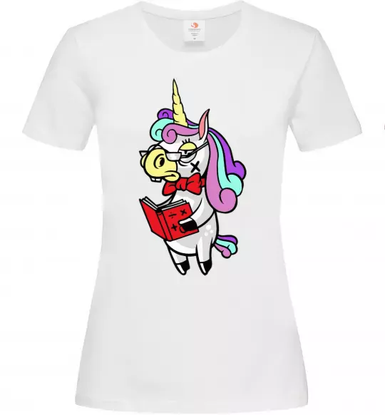 Жіноча футболка Єдиноріг математик Білий фото