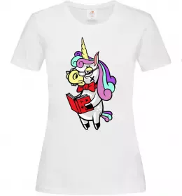 Женская футболка Believe unicorn Белый фото