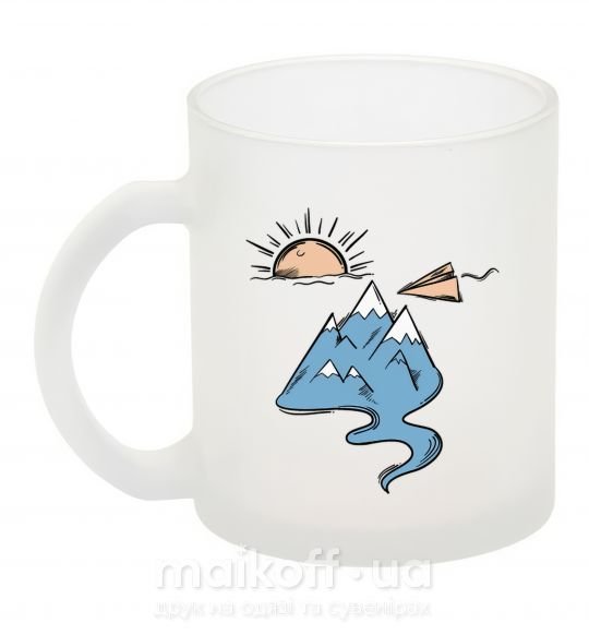 Чашка стеклянная Закат горы Фроузен фото