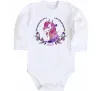 Дитячий бодік Believe unicorn Білий фото