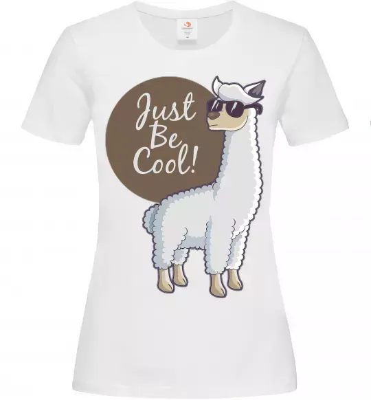 Жіноча футболка Just be cool Білий фото