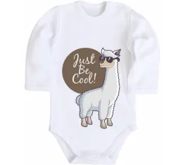Дитячий бодік Bright lama Білий фото