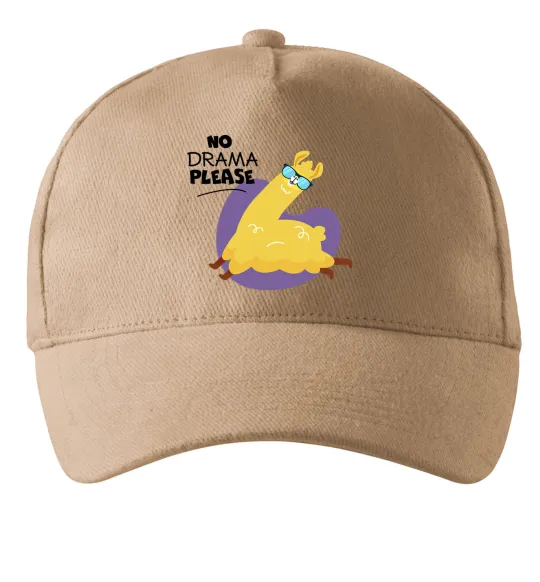 Кепка No drama please Песочный фото