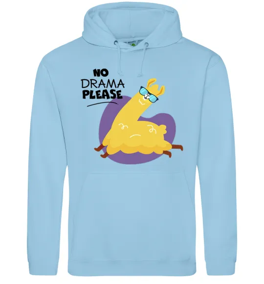 Жіноча толстовка (худі) No drama please Блакитний фото